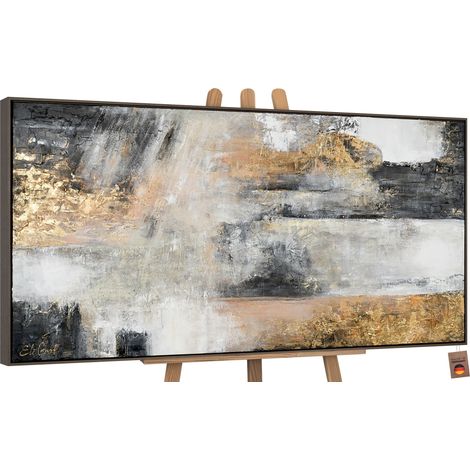Gemälde Farbmagie Rahmen Grau 120x60 cm (1/5)