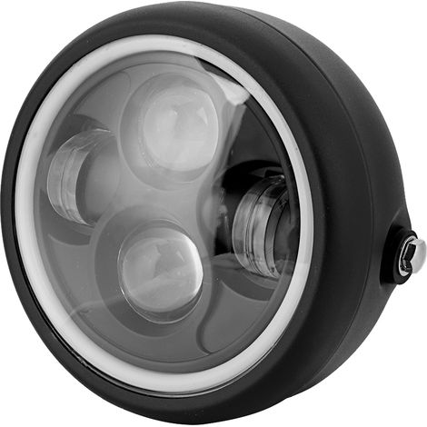Phare avant rond universel rétro pour moto à LED, style rétro