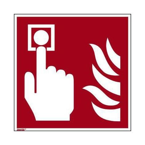 Hinweisschild 20 x 20 cm (B x H) F005 Brandmelder Hart-PVC