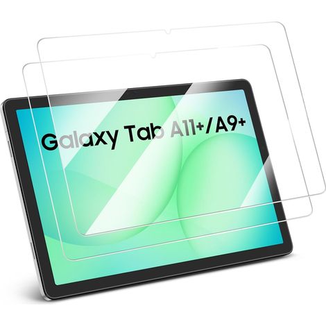 2 Pièces Verre Trempé pour Samsung Galaxy Tab A11 Plus (A11+) 11 Pouces 2025 et Tab A9 Plus (A9+) 11” 2023, Protection Écran HD Clair Transparent, Dureté 9H, Haute Définition et Anti-rayure (1/5)