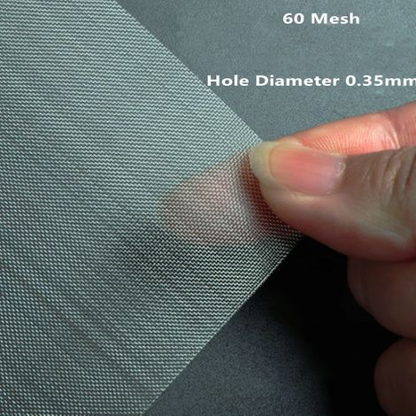 (60 Mesh 350Micron-50cm by 1 meter)All Size 304 Stainless Steel Filter Wire Mesh Woven Wire Sieve Plate Screen Mesh (1/4)