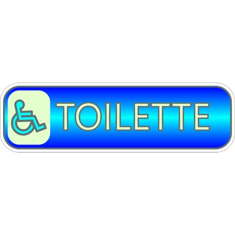 Targhetta Adesiva 3D Fotoluminescente "Toilette Disabili"