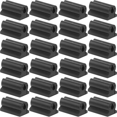 50pcs Protège-Pieds de Chaises D'extérieur en Plastique Noir U, Installation Rapide sans Outil, Embouts de Pieds de Chaise pour Protection des Sols et Meubles (1/5)