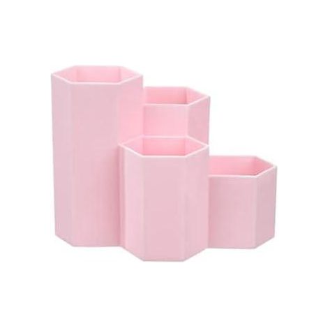 (rose) Porte-stylo, Organisateur De Bureau, Organisateur De Bureau, Porte-pinceau De Maquillage, 4 Trous Bureau Cole Maison Art Fournitures Organi (1/5)
