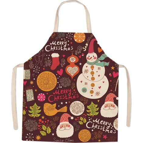 Tablier Père Noël Adulte Enfant Unisex Carton Motif De Père Noël Tablier De Barbecue CréAtif Postuler à Cuisine Cuisson (1/2)