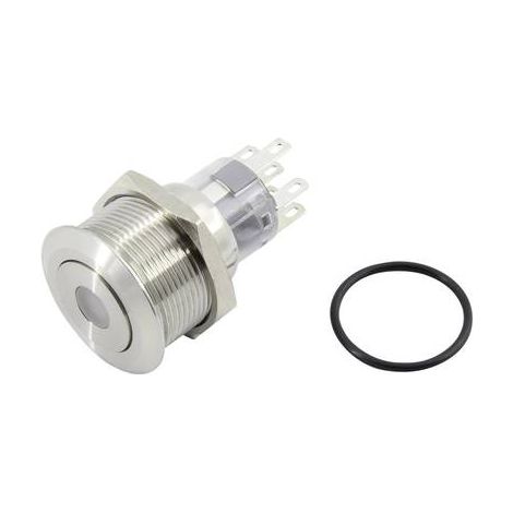 Bouton-poussoir TRU COMPONENTS TC-GQ22-A-22D/B/12V/S203 1602495 250 V 5 A 2 x Off/(On) IP65 à rappel 1 pc(s)