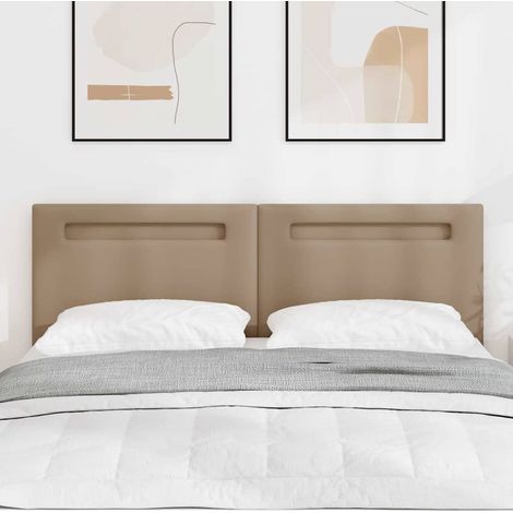 Tête de lit avec des lumières à LED-Panneau de lit  à LED Cappuccino 144 cm PVC 476276 (1/5)