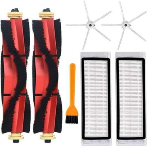 Filtre brosse latérale pour aspirateur pour Xiaomi Roborock S5 Max S6 MaxV S6 Pure T6 avec accessoires 2 rouleaux brosses, 2 filtres, 1 balai, 2 brosses latérales (1/4)