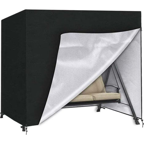 Telo di copertura per altalena a 3 posti, in tessuto Oxford impermeabile, resistente ai raggi UV, per esterni (220x125x170 cm)