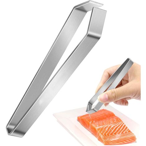 Pinzas de acero inoxidable para deshuesar pescado, 11 cm, herramienta para deshuesar pescado, aves, carne, para uso profesional y doméstico. (1/5)