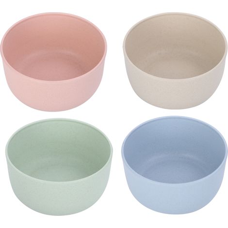 Lot de 4 bols en paille de blé pour soupe, riz et nouilles, vaisselle de table (1/5)