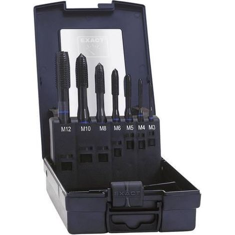 Exact 42305 Conjunto de 7 Machos de Roscar para Máquina Azul HSS-E