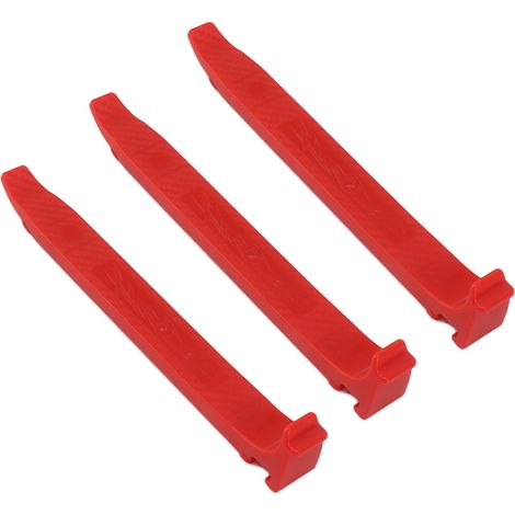 Clés à Pneu Vélo en Fibre de Verre 16mm, Lot de 3 Levers Ergonomiques Anti-Dérapants pour Chambres à Air, Rouge (1/5)