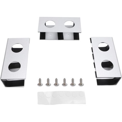 Support de bureau pour ordinateur portable en alliage d'aluminium, étagère métallique avec silicone anti-rayures, pour ordinateur portable et boîtier TV (argenté). (1/5)