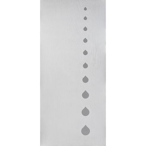 Pannello per Porta Blindata Bianco con Inserti a Goccia Grigio da Esterno (1/3)