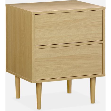 Mesita de noche con efecto madera natural (1/5)