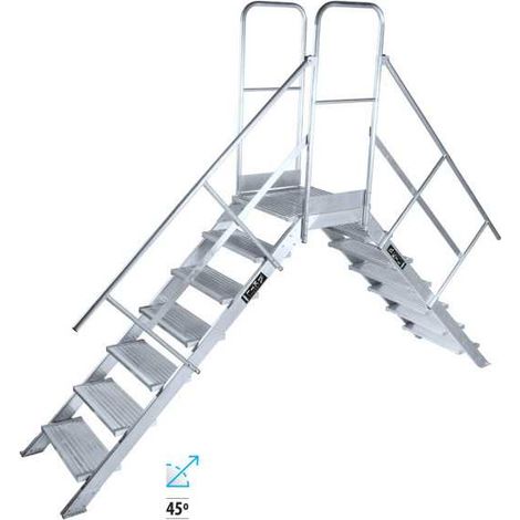 Escalera de acceso de 45 Grados MAX de 11 peldaños marca KTL (1/5)