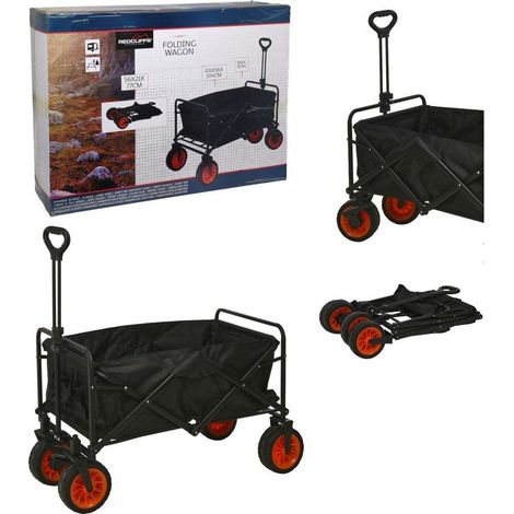 Redcliffs Carrello da trasporto pieghevole nero-beige 80 kg