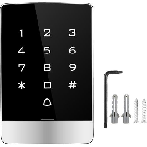 Système de contrôle d'accès de porte de bureau, carte métallique étanche à bouton tactile T9-W (1/5)