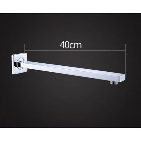 Wall Mounted Shower Arm Extension Arm Stainless Steel Hose Pipe, 40CM Chrome (1/4)