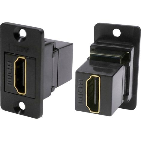 Cliff CP30600G HDMI-Adapter Buchse, Einbau   Schwarz 1 St.