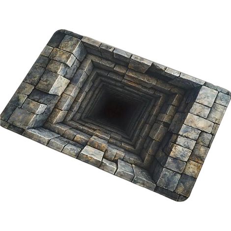 Alfombra de entrada artística con diseño 3D, alfombra absorbente para el suelo - JE