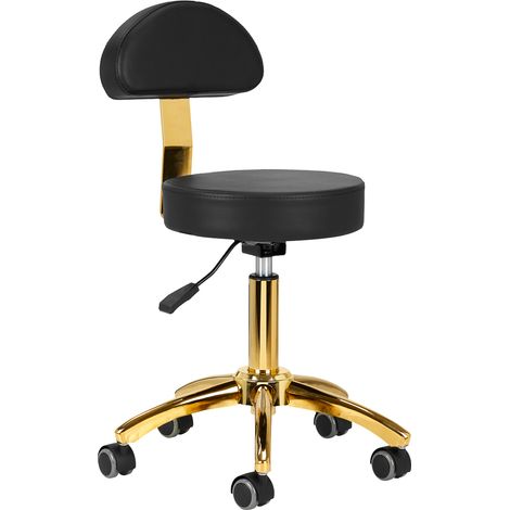 Kosmetikhocker AM-304G gold schwarz (1/5)