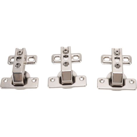 Ensemble de 3 charnières pliantes en alliage de zinc, angle de 180°, charnières intégrées à bras court, pour portes de placards et tables. (1/5)