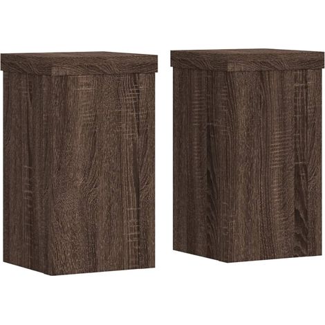 Maison Exclusive - Supporti per Piante 2 pz Marrone 10x10x18 cm Legno Multistrato