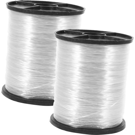 Toddmomy Lot de 2 rouleaux fil suspension invisible pour pêche, (1/5)