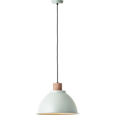 Brilliant Erena Pendelleuchte 38cm hellgrün Metall/Holz 1x A60, E27, 60 W, Geeignet für Normallampe (nicht enthalten) (1/5)