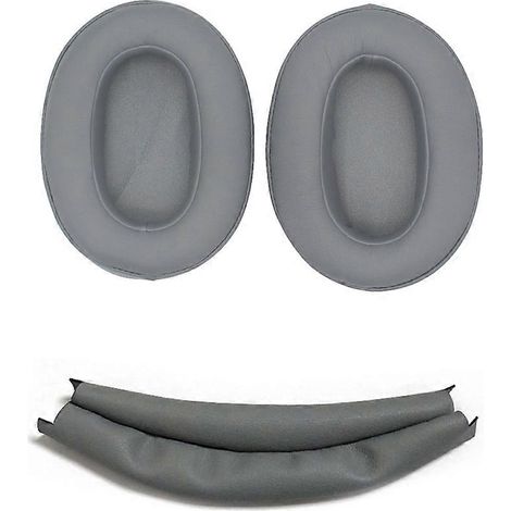 Ohrpolster für WH-XB900N Kopfhörer, Ohrmuscheln und Kopfbügel, weiche, graue Ersatz-Schaumstoffpolster (1/5)