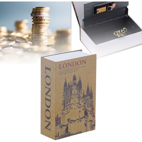 Mini coffre-fort en forme de livre, boîte de rangement pour objets importants (1/5)