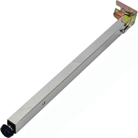 Pieds de table pliables et réglables de 34 cm, conception télescopique en métal argenté, adaptés au remplacement de meubles à faire soi-même. (1/5)