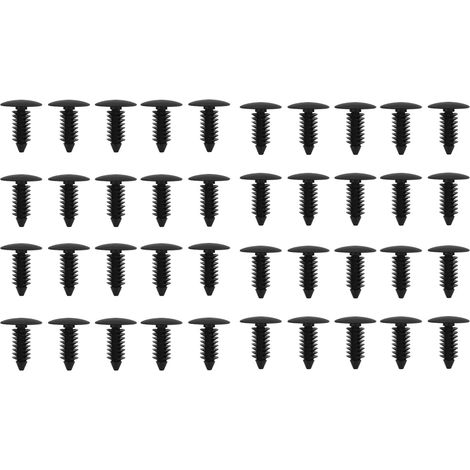 Lot de 100 Clips Rivets Universels Nylon 7,5mm pour Pare-chocs Portières Garnitures Intérieures Fixation Solide Résistante (1/4)