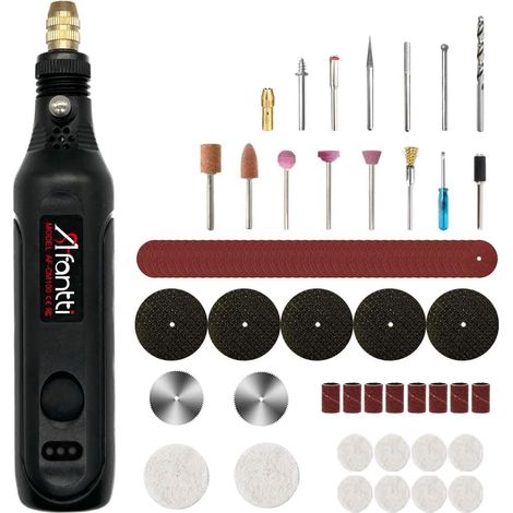 Outil Rotatif Sans Fil Ustensile Multifonction Batterie Ensemble Meuleuse Perceuse 101 Accessoires pour Petits Travaux D'artisanat et Projets - (1/5)