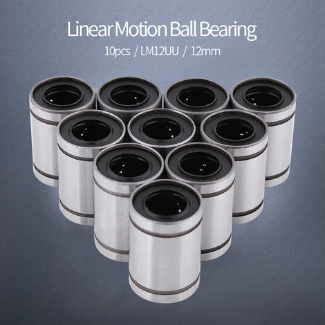 10 casquillos de bola LM12UU de 12 mm para guías lineales, varillas de 12 mm, impresoras 3D y piezas CNC. (1/5)