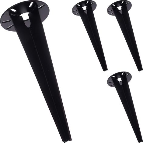 Ancoraggi a terra per luci da giardino, set da 4, neri (1/5)