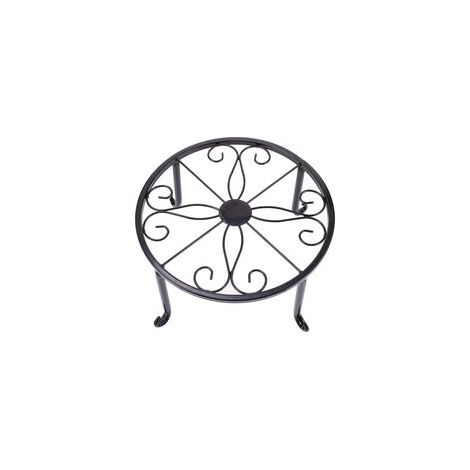 Support de fleur en métal noir, tabouret porte-plante, étagère en fer –
