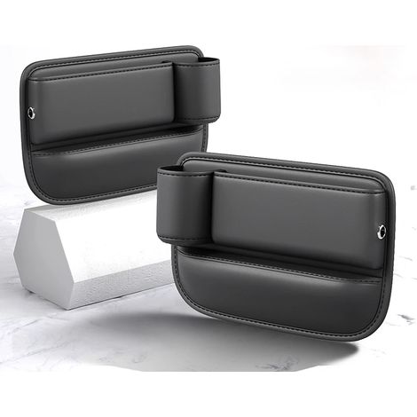 (2 porte-gobelets) Porte-gobelet universel en cuir pour siège conducteur avant, compartiment de rangement latéral pour siège auto. Organisateur pour combler l'espace entre le siège et le siège conduct (1/5)