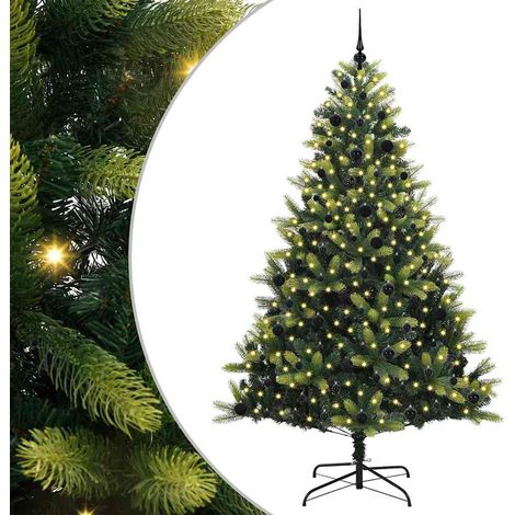 Arbre de Noël  Sapin de Noël artificiel en silicone flexible 300 LEDs 240 cm (1/5)