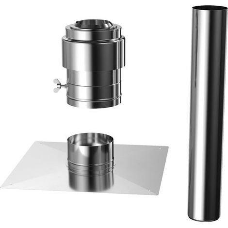 Bosch Accessoires gaz brûlés FC-O80 Couvercle de conduit d:80mm Inox, 7738112720
