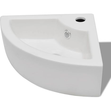 Lavabo avec trou de trop-plein Lavabo vasque à poser Luxueux, Bac à laver, 45x32x12,5 cm Blanc OIB3134E (1/5)