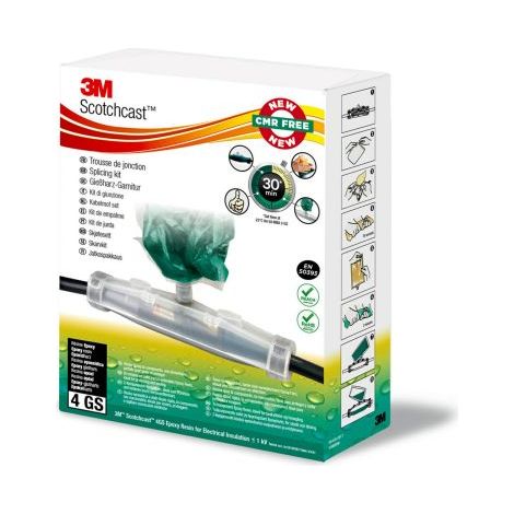 Kit de réparation de câbles 3M, taille câble 16 25mm² avec 1 conducteur , 270 x 55 x 85mm ( Prix pour Boîte de 10 )