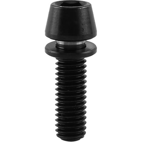 Boulon de tête en alliage de titane pour vélo de montagne, avec rondelle, noir M6x16 (1/3)