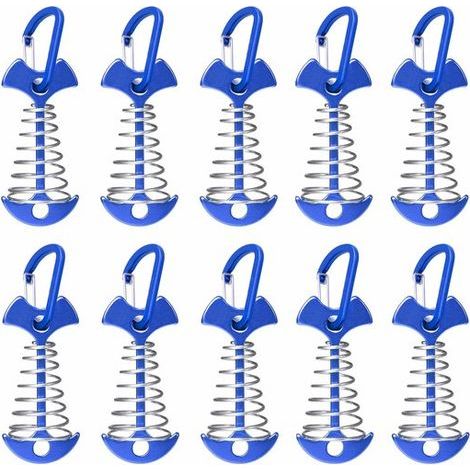 Longziming – Zeltpflock – Bohrfreie Zeltstange – Selbsttragender Spanner – Fischförmiges Design – D-Ring-Schnalle – Aluminiumlegierung + Edelstahl – Winddicht und widerstandsfähig (1/5)
