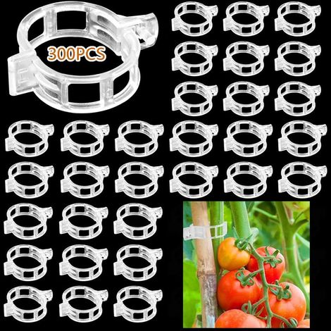 300 Pieces Clips Greffe De Tomates,Clips De Greffage Tomates,Clips Support Tomates,Pince Plastique pour Plantes Clips De Support Plantes,Clips De Support pour Plantes,Clips Tomates (1/5)