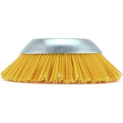 Nylon-Unkrautbürste für Freischneider - Gartenwerkzeug - Freischneiderkopf - 25,4mm Innenloch - Gelb - 200mm (1/2)