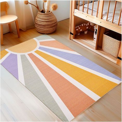 Tapis multicolore enfant rectangle Momo Multicolore 100x150 (1/5)