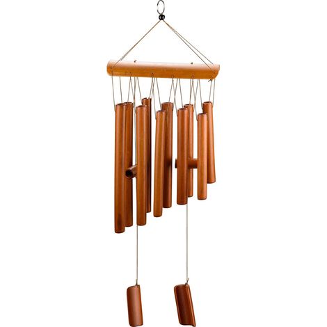 Bambus-Windspiel für den Innen- und Außenbereich mit entspannendem, natürlichem Klang für Heimdekoration, zum Aufhängen von Geschenken (1/5)